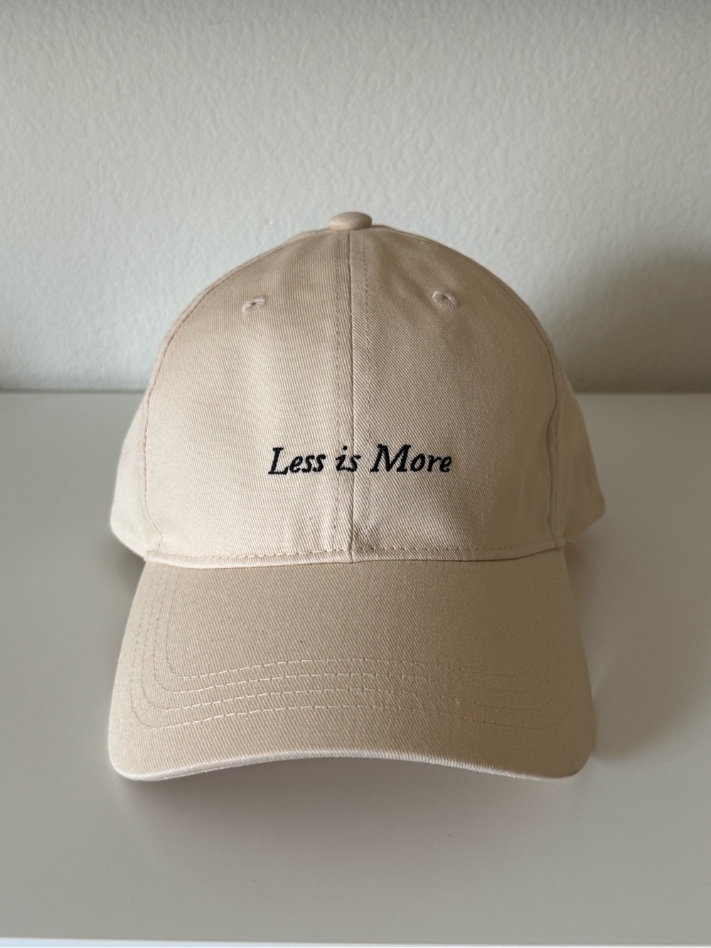 Merit Beige 'Less is More' Embroidered Hat